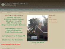 Tablet Screenshot of calvaryofhope.org